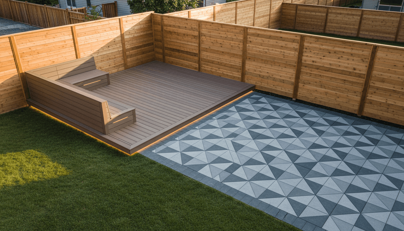 Custom deck and backyard transformation by RESTOREPRO CONSTRUCTION